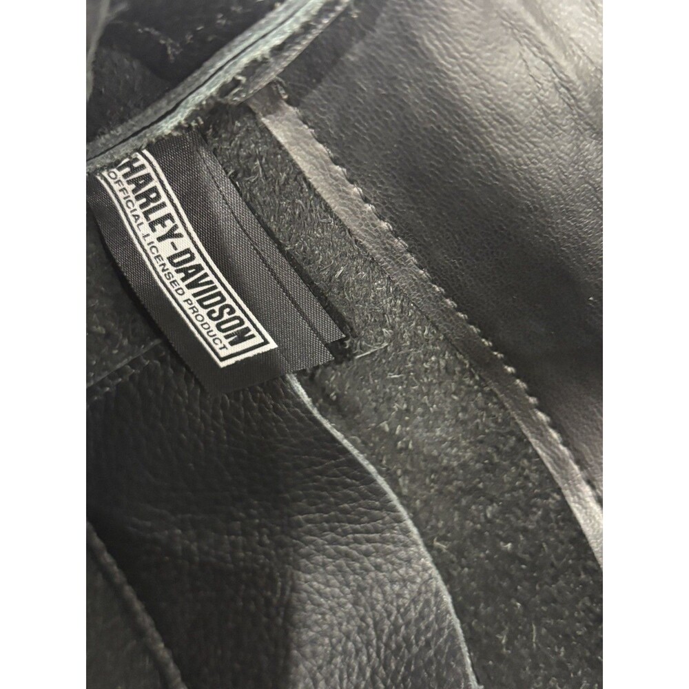 Harley-Davidson Studded Black Leather Clip Belt Bag Fanny Pack Purse - Picture 5 of 9